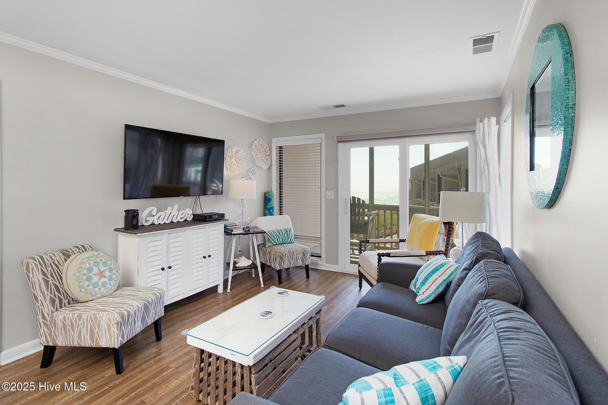 Living room with ocean views