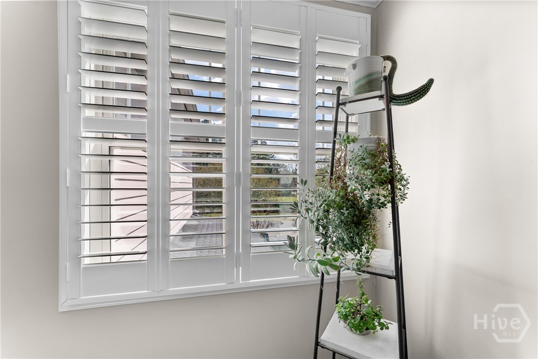 Plantation shutters on every window