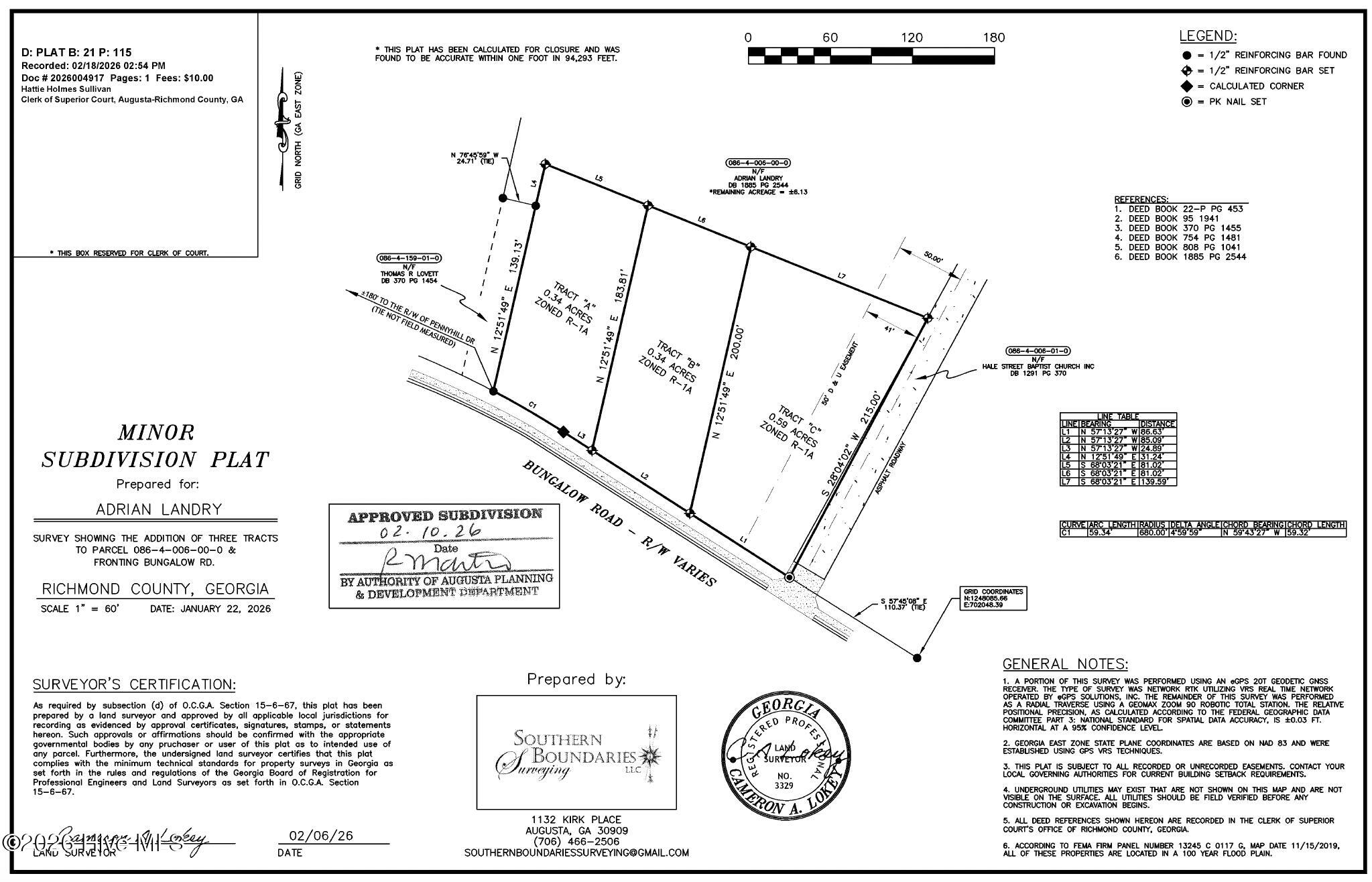 Land for sale at Tract C Bungalow Rd, Augusta, GA 30906 | MLS# 100604828