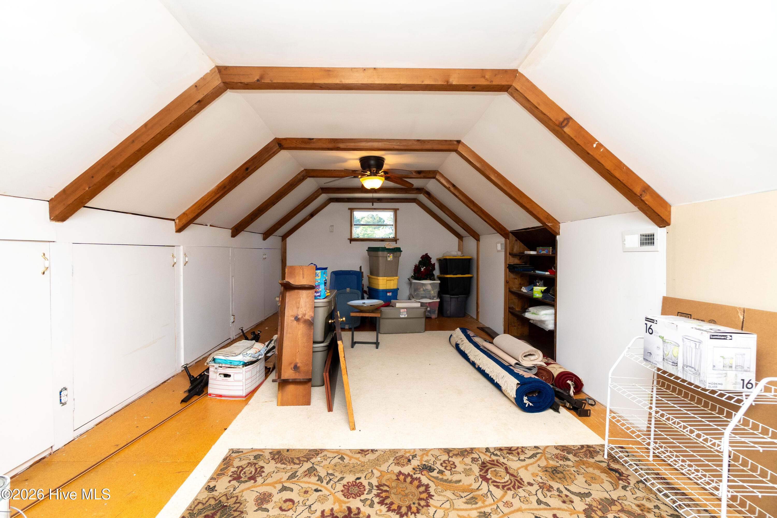 Upstairs storage could be finished
