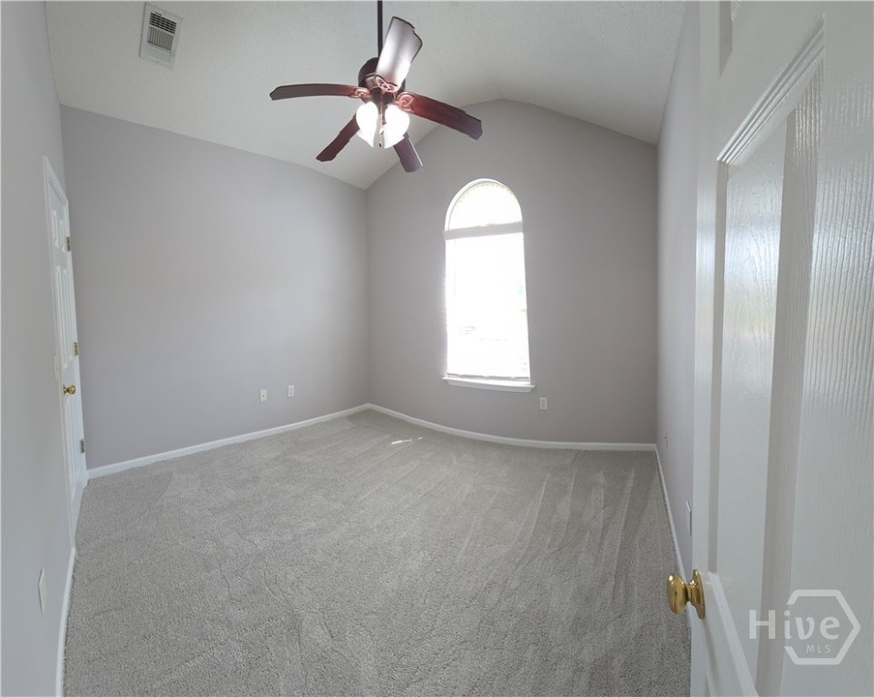 Bedroom 1 is at front of property with adjacent Hall Bath.