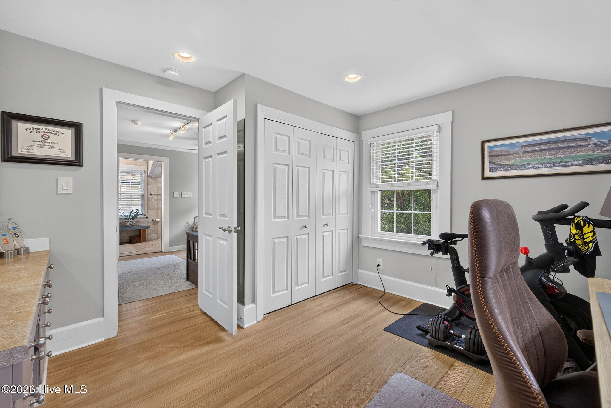 Bedroom 3 used as home office and workout room