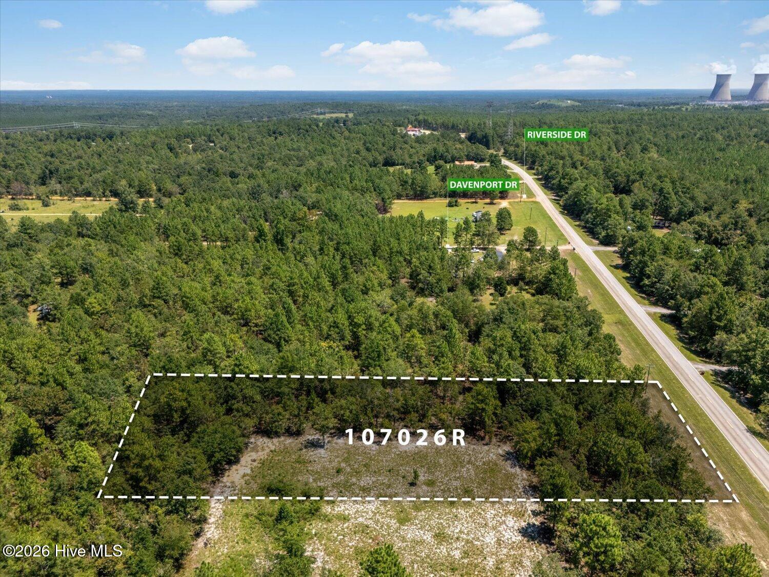 Aerial view showing parcel location near Riverside Drive and Davenport Drive