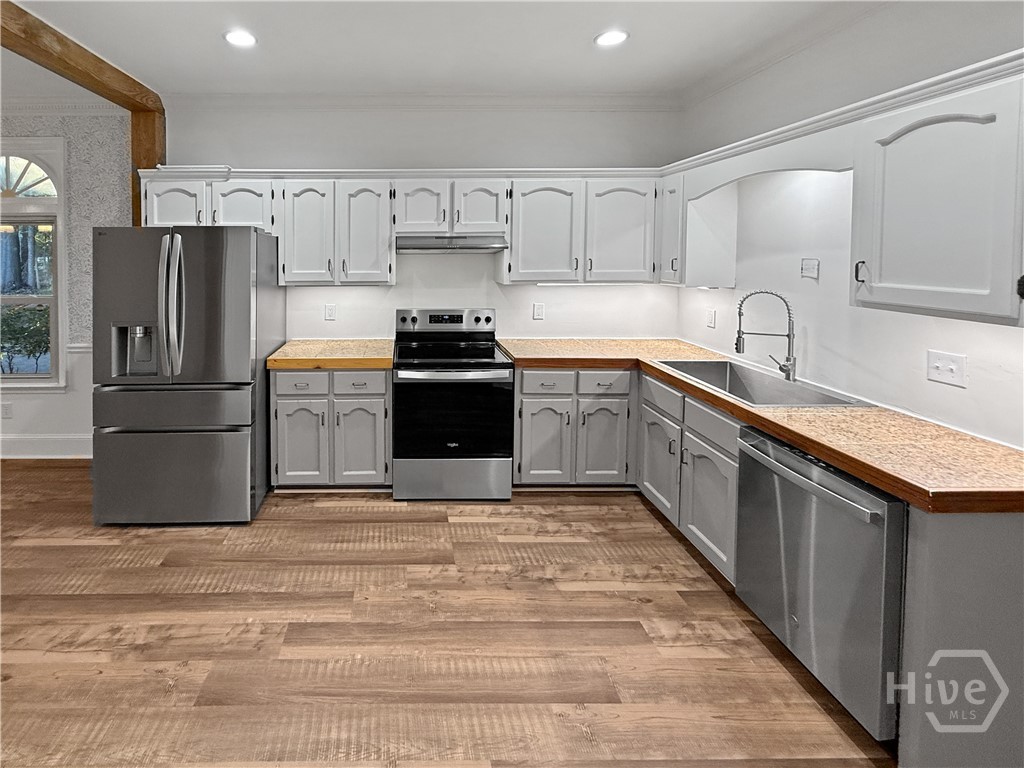 Kitchen with Stainless Newer Steel Appliances