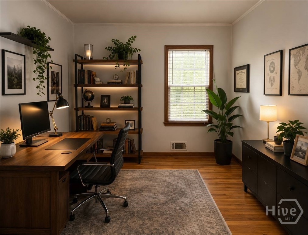 AI Image of Bedroom 2 Being Used as Home Office
