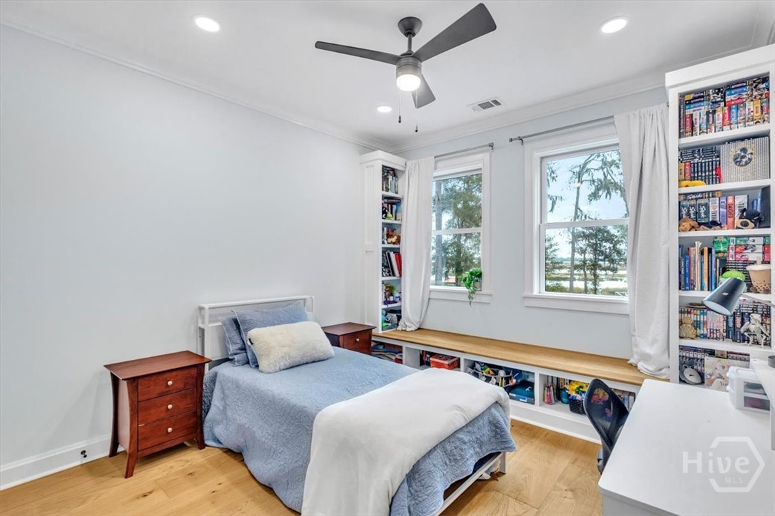 Bedroom 3 on the second floor boasts beautiful views of the Vernon River.