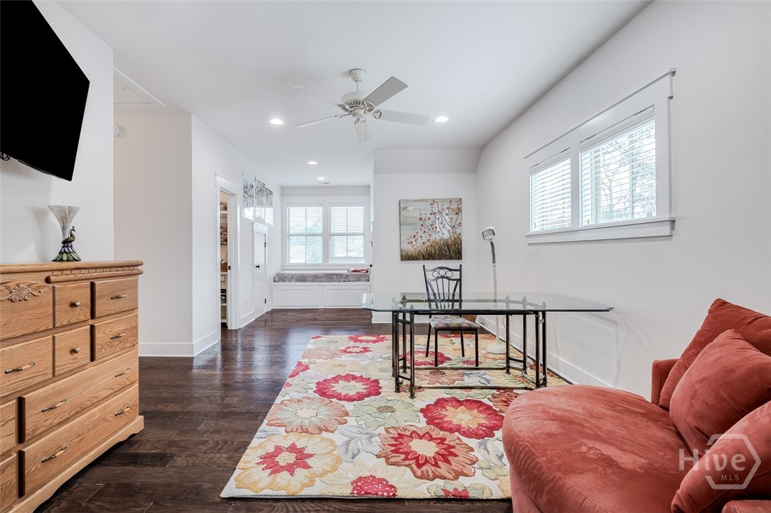 Bedroom 2 with daybed and walk in closet