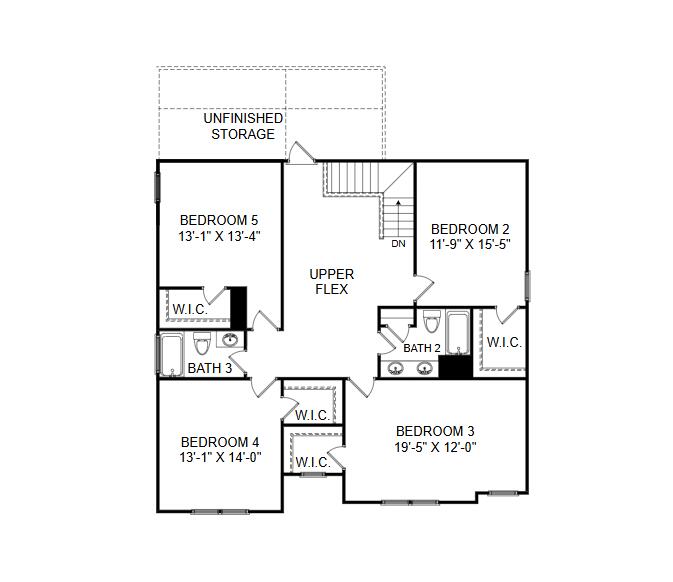 Lot 193 Rembert Upper Level Floorplan