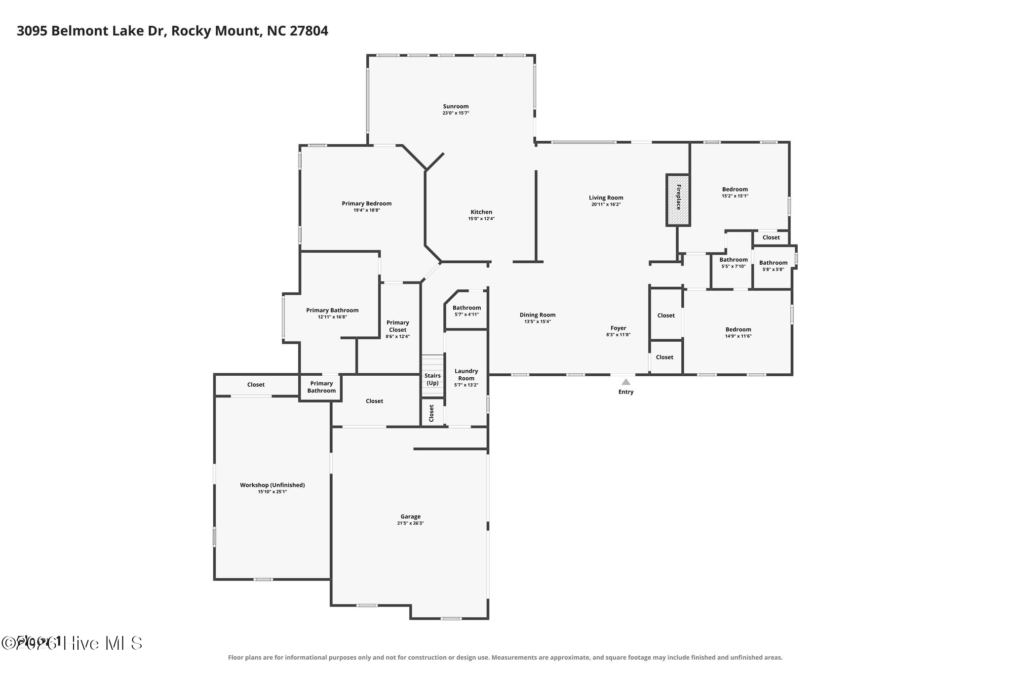 Exterior photo of 3095 Belmont Lake Drive, Rocky Mount, NC 27804. MLS: 100610840