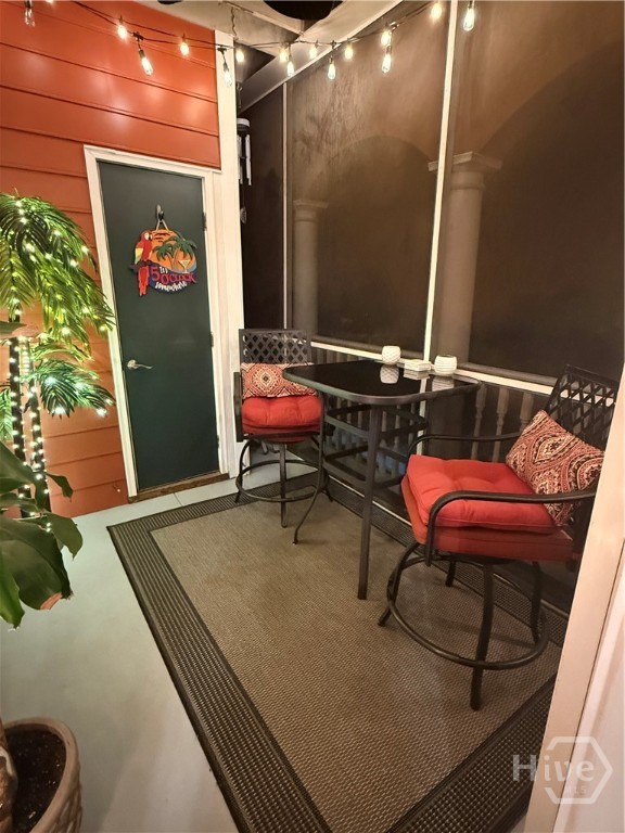 Screened in porch with utility closet
