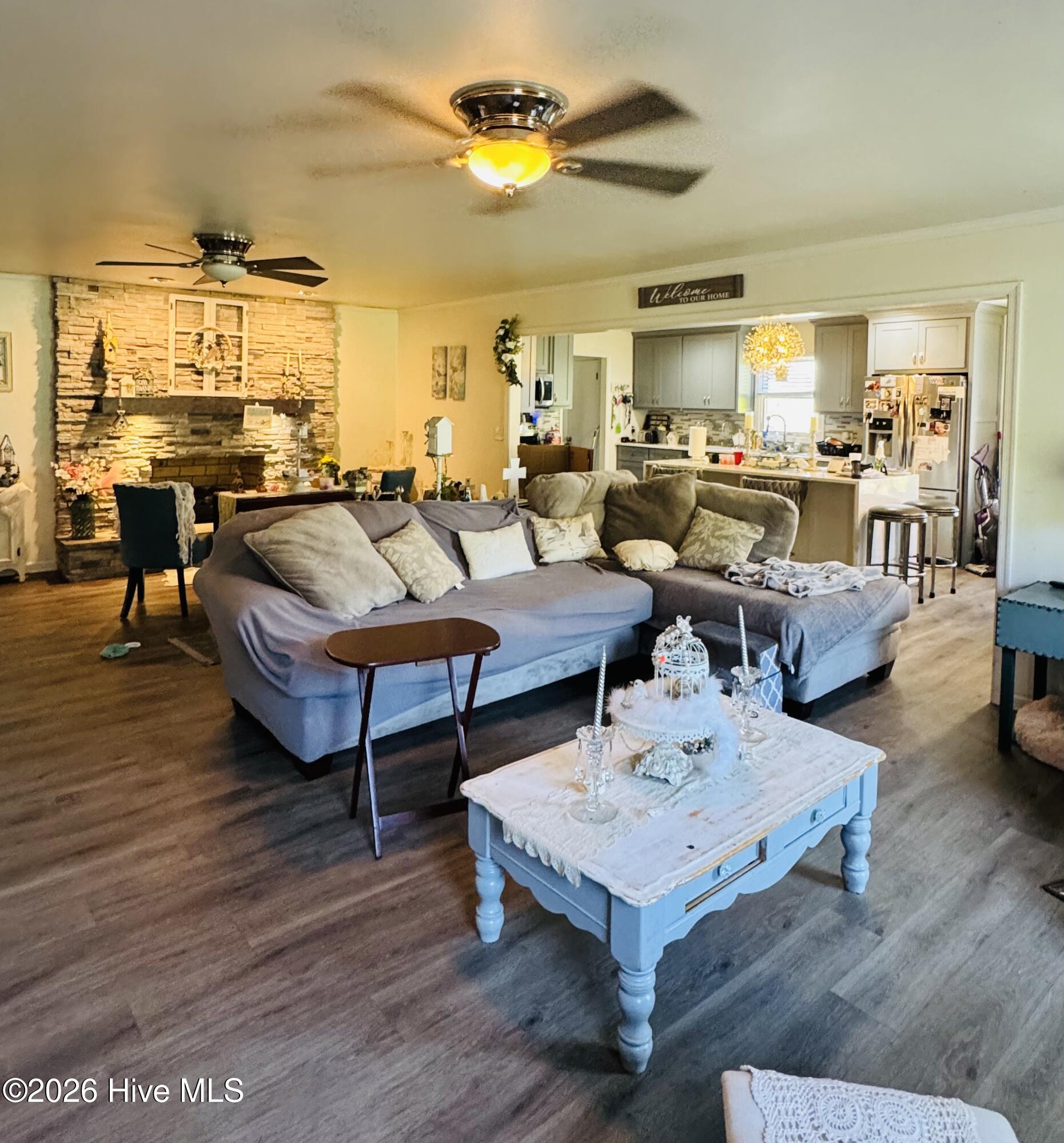 Great Room open to Kitchen/Dining
