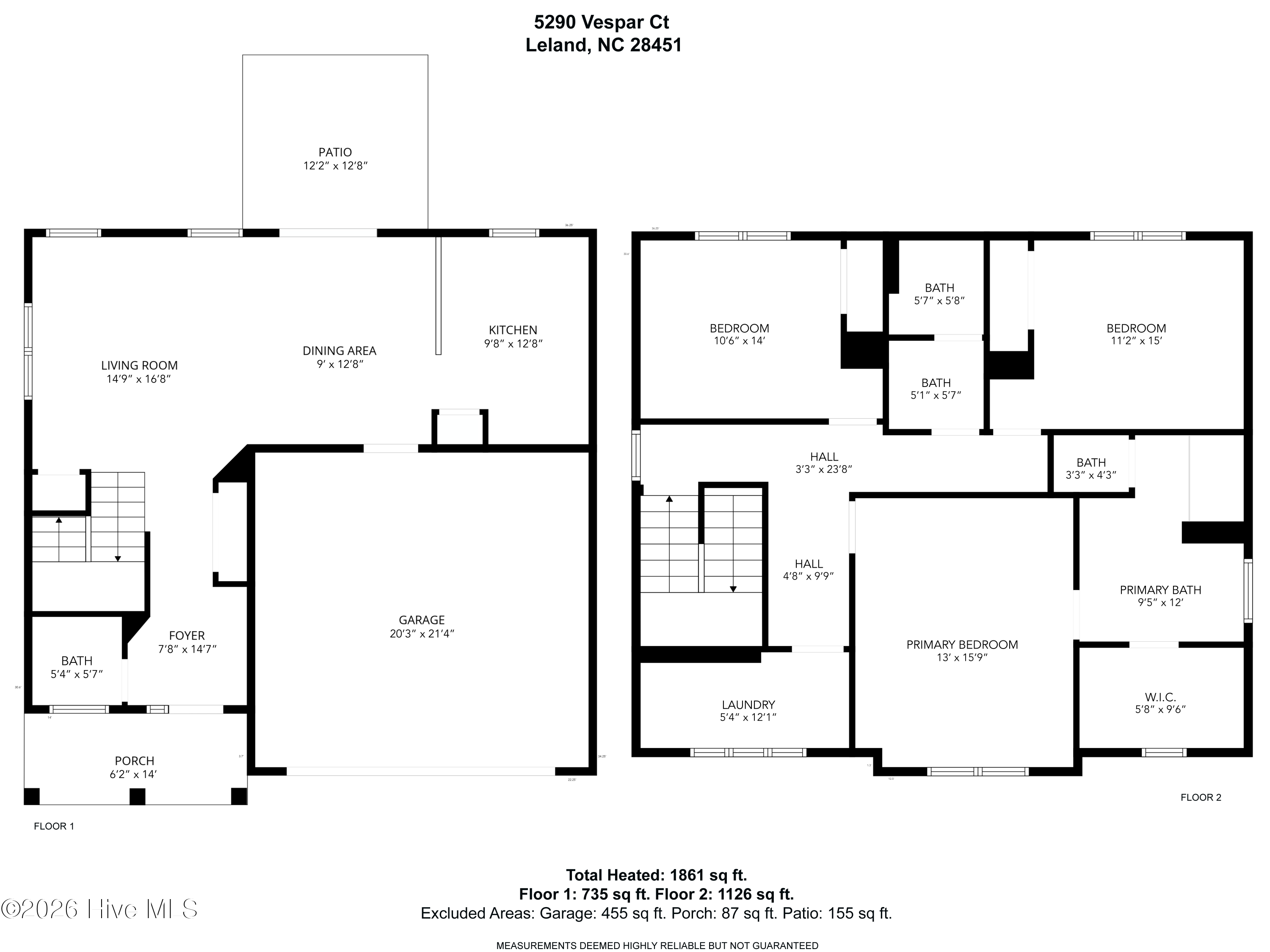 Exterior photo of 5290 Vespar Court, Leland, NC 28451. MLS: 100611828