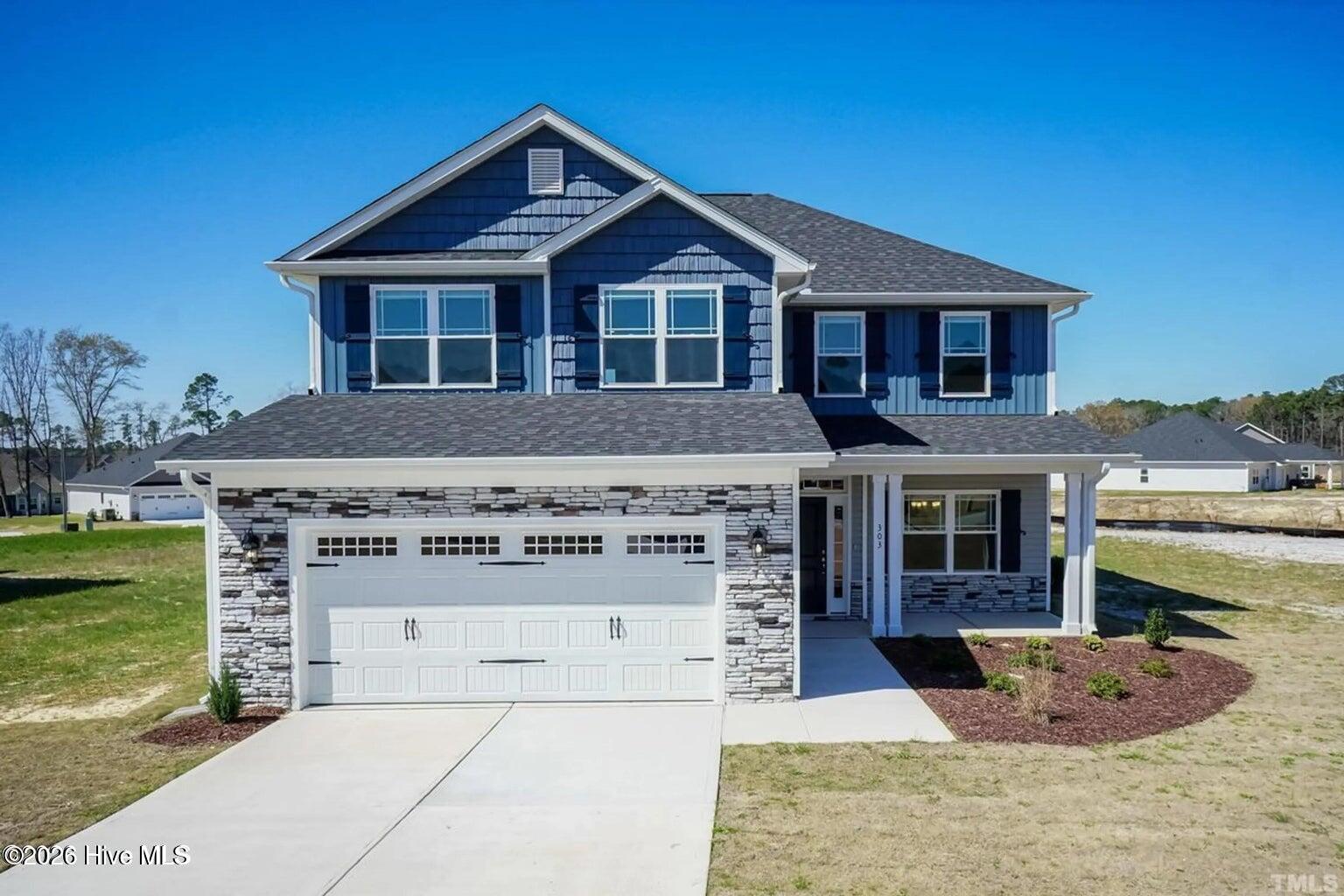 The 2628 floorplan by Adams Homes is a remarkable home that combines spaciousness, functionality, and elegant design. With 5 bedrooms, 3.5 bathrooms, and a 2-car garage, this two-story home offers an abundance of living space for you and your family. The welcoming foyer is connected to the formal dining room that leads into the open-concept kitchen and family room. The chef-inspired kitchen is a true delight, featuring a large center island with a breakfast bar, perfect for casual dining or meal preparation. The kitchen also offers plenty of counter space, beautiful cabinetry, and high-end appliances, making it a haven for any aspiring chef. A walk-in pantry provides ample storage for all your culinary needs. The master suite is located towards the back of the main level creating a private and convenient space for the homeowner. The ensuite bath includes many features such as a spacious walk-in closet, double vanity, and a separate water closet. The second floor includes four additional bedrooms, each with its own closet, providing plenty of space for family members or guests. Two well-appointed full bathrooms serve these bedrooms, offering convenience and functionality. A versatile bonus room on the second floor provides additional living space that can be customized to fit your needs. It can serve as a media room, playroom, or cozy space for relaxation and entertainment. The 2628 floorplan also includes a designated laundry room on the second floor, offering convenience and organization for your laundry needs. The attached 2-car garage provides secure parking and additional storage space. The 2628 floorplan is built with quality craftsmanship and attention to detail, ensuring a home that is not only beautiful but also durable and energy-efficient. Adams Homes offers a range of customization options and finishes, allowing you to personalize your home to suit your style and preferences.
