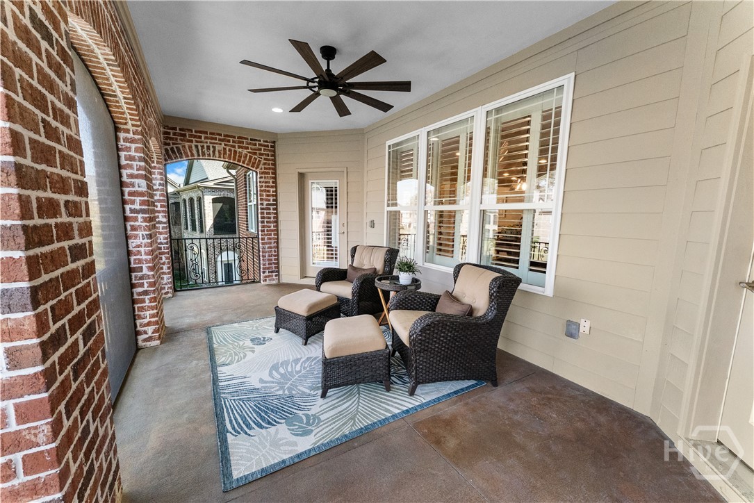 Inviting coverered Veranda