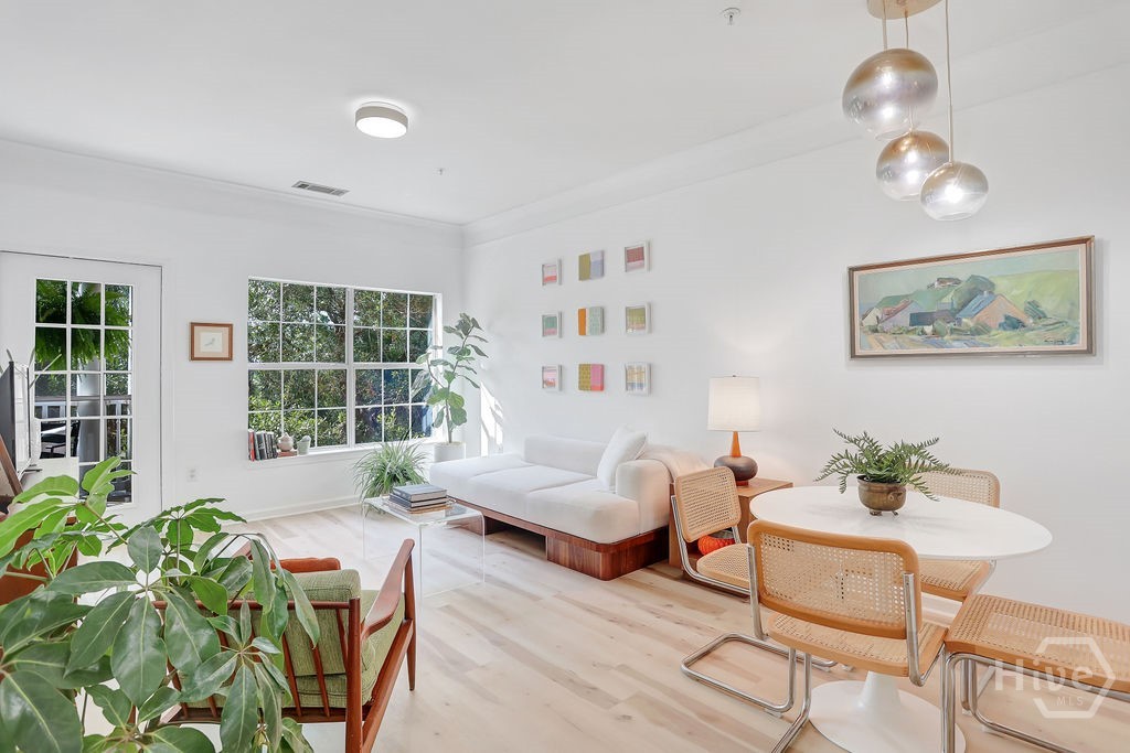 continuous flooring opens the space