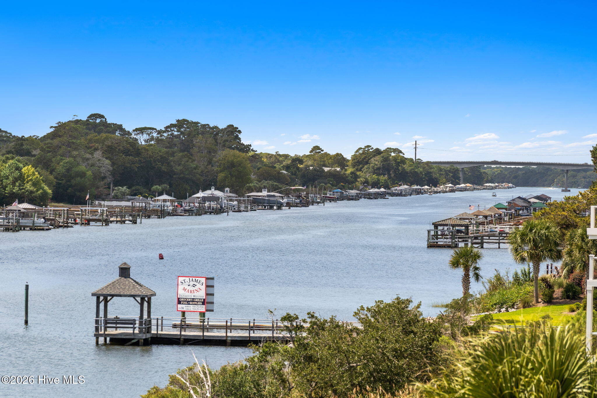 This view is what makes this home spectacular. You can see the Middleton Bridge from the deck