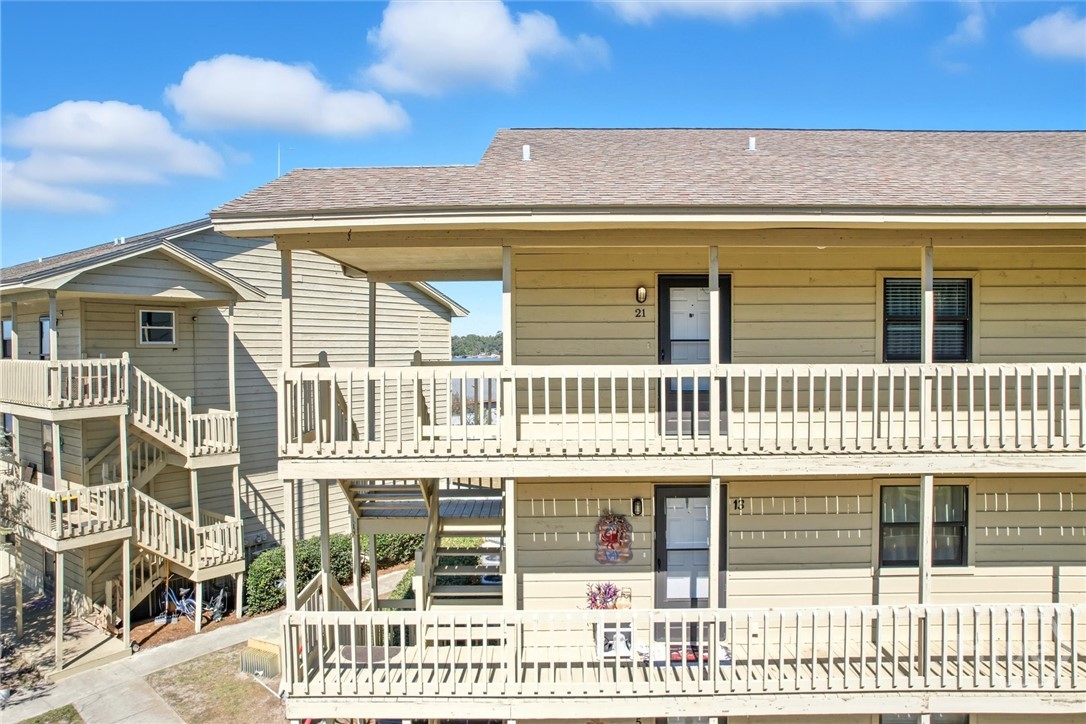 Unit #21 is an end unit on the top floor.