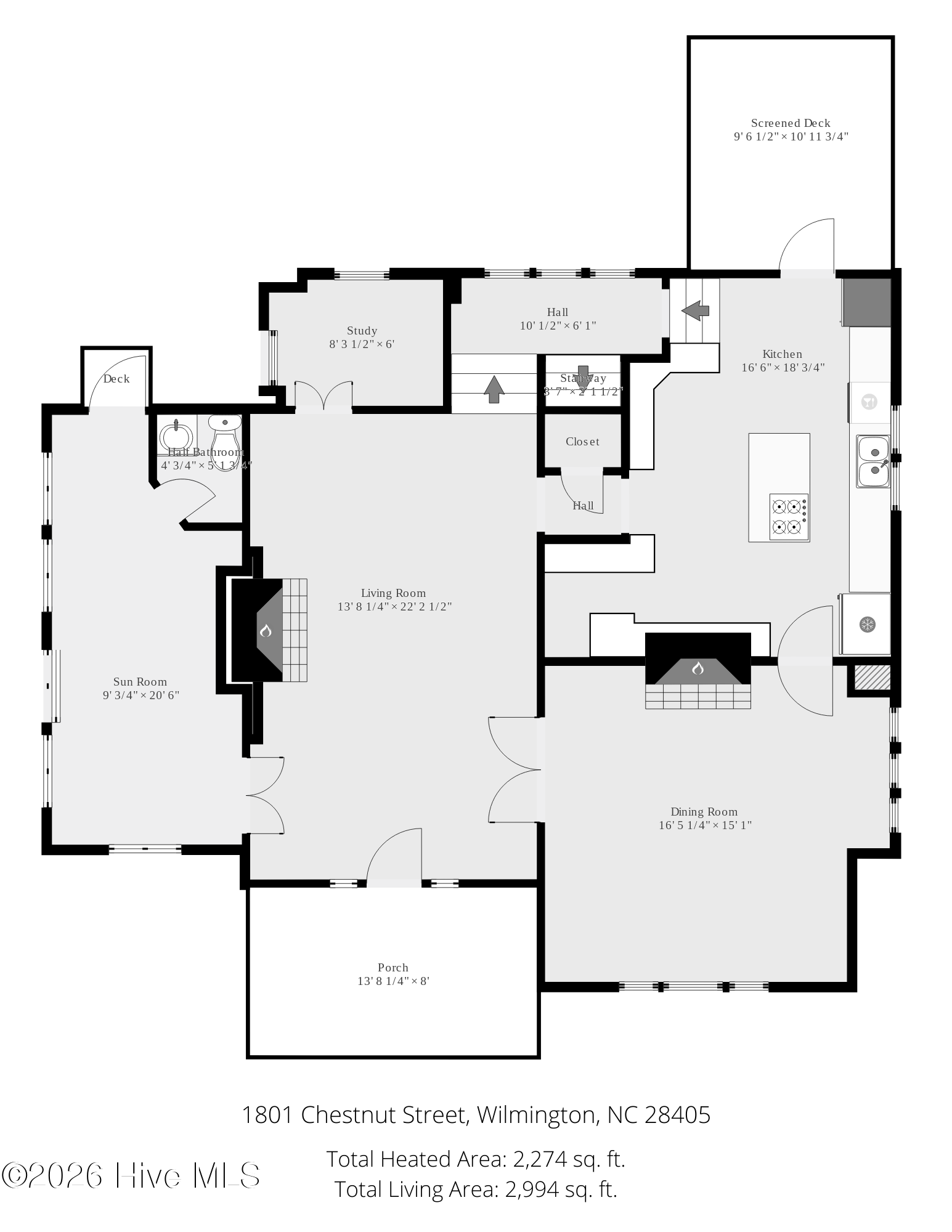 Exterior photo of 1801 Chestnut Street, Wilmington, NC 28405. MLS: 100550834