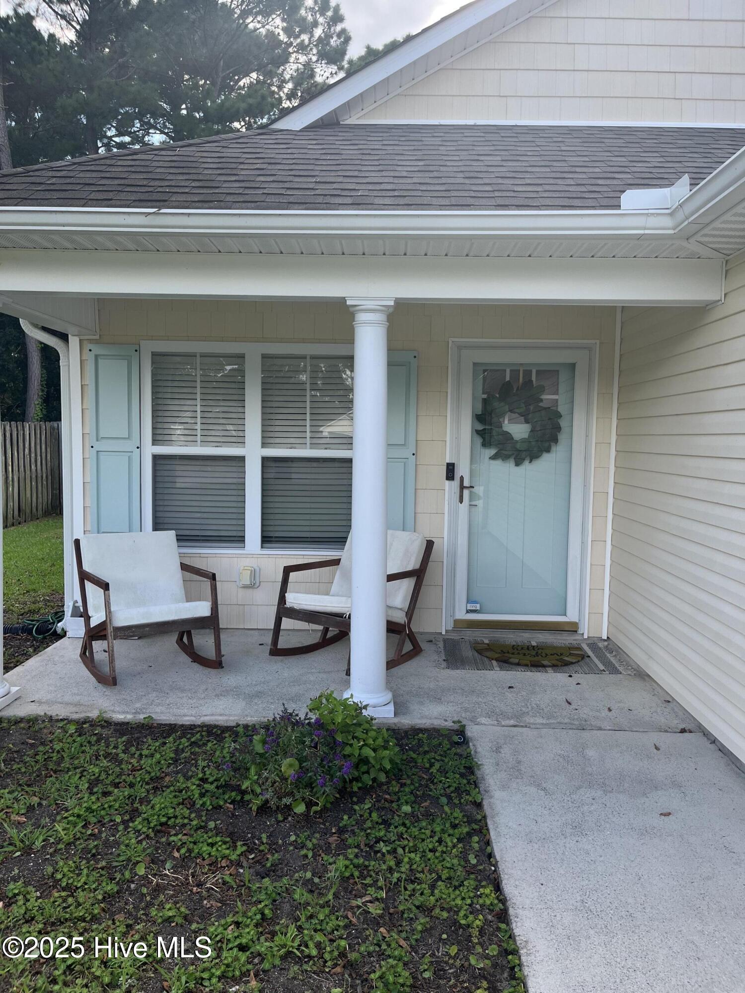 Large yard with cute front porch