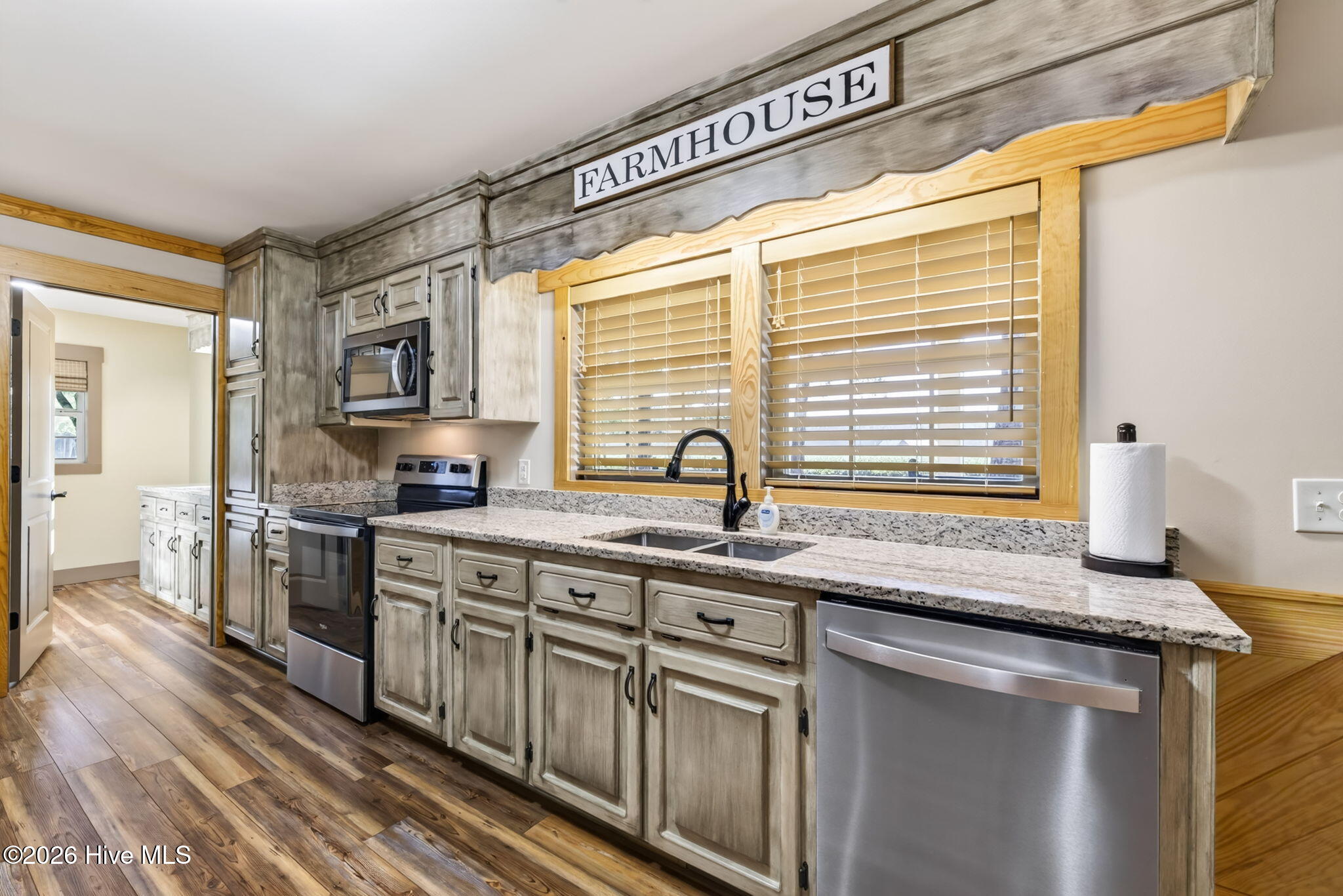Beautifully updated kitchen in the Nestled Pines Property known as the Happy House