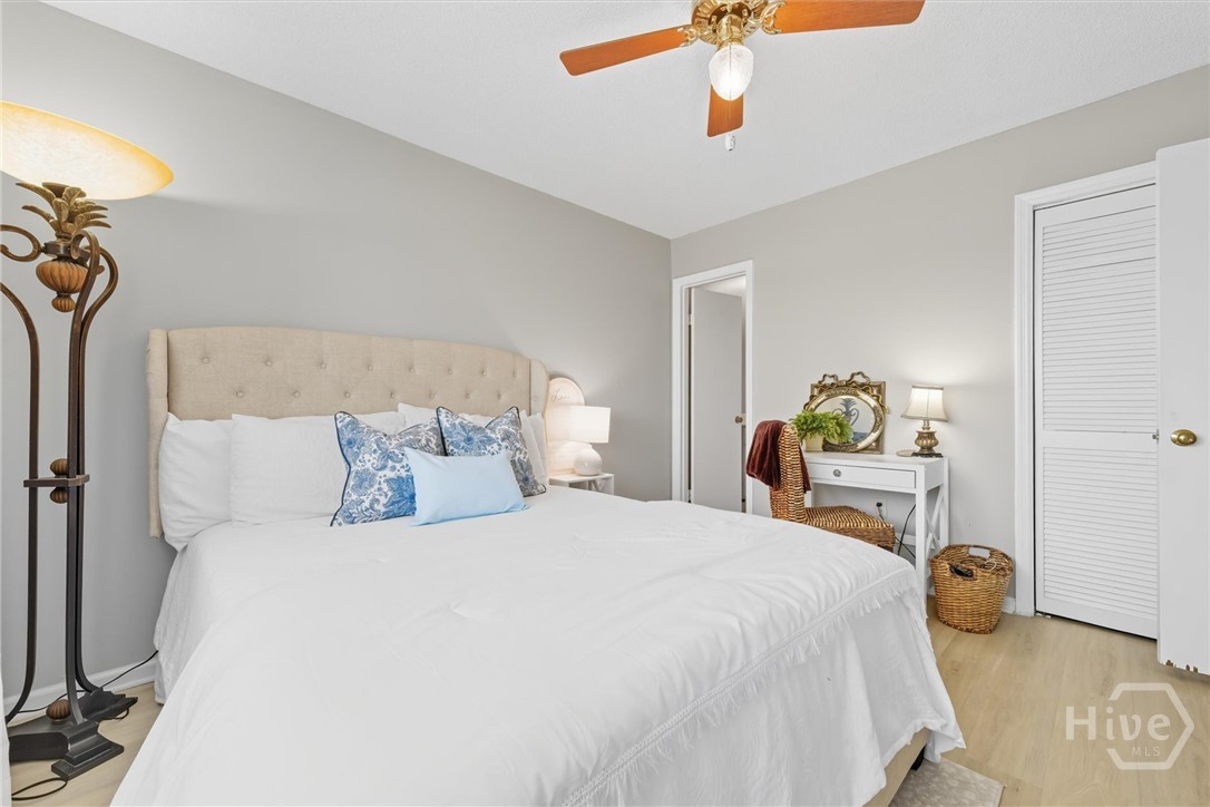 Refreshing lighted ceiling fan.