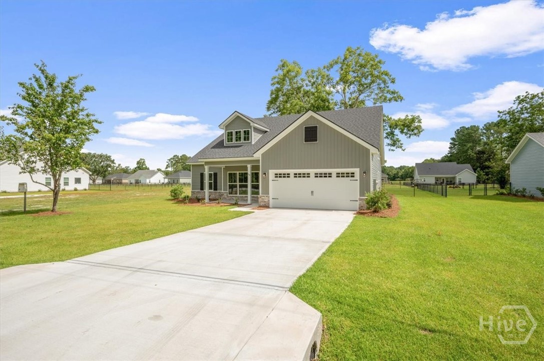 Oversized driveway for additional off-street parki