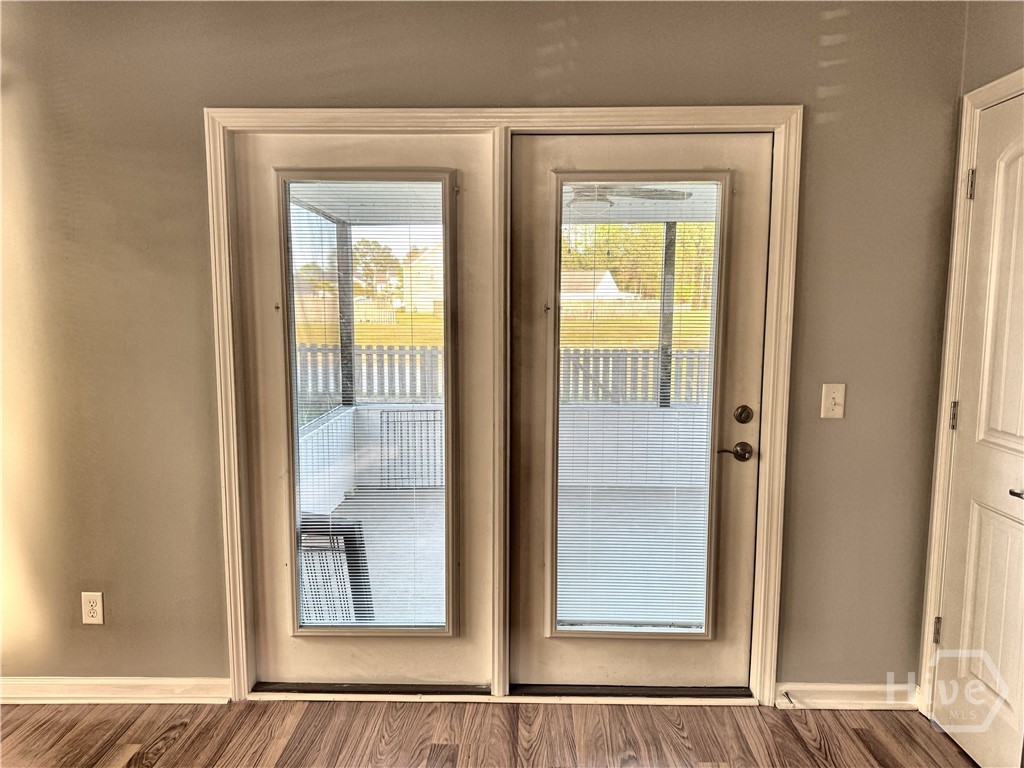 Kitchen Looking onto Screened Porch