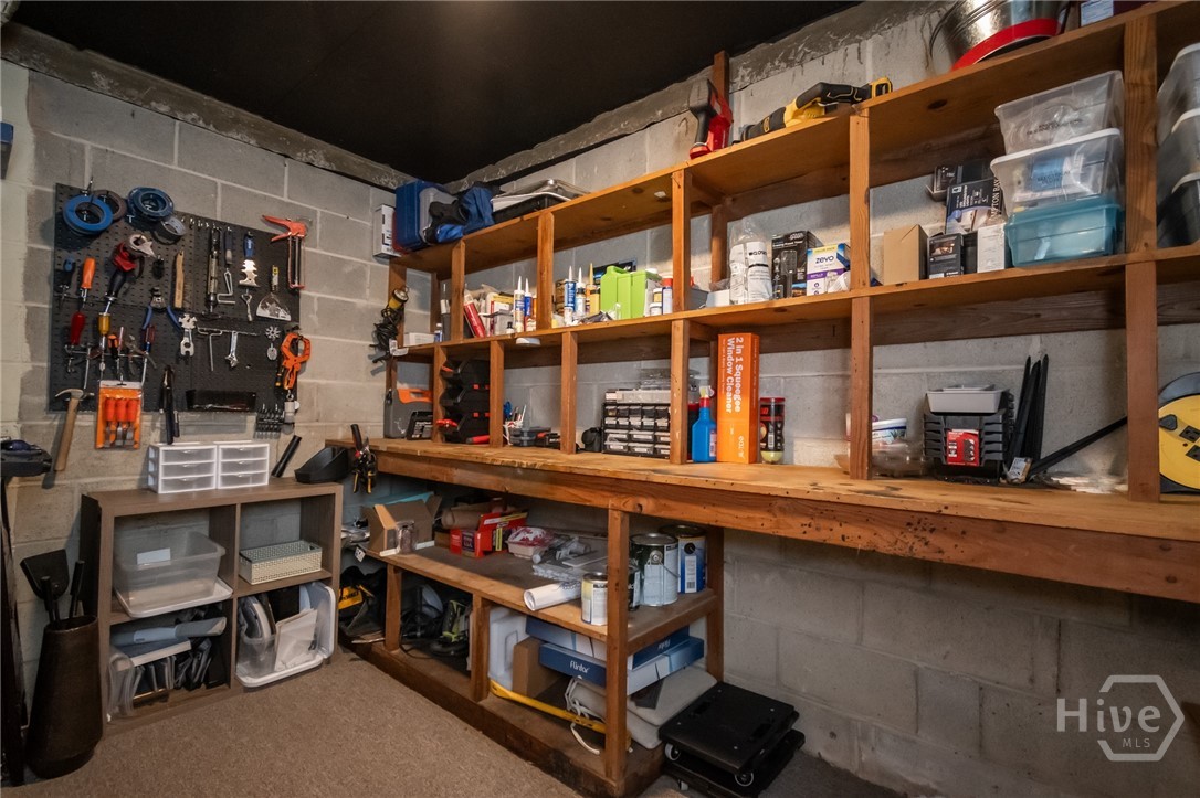 Lower level flex space