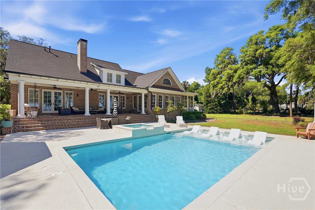 New Pool with heated pool, spa. Bath house with full bath.