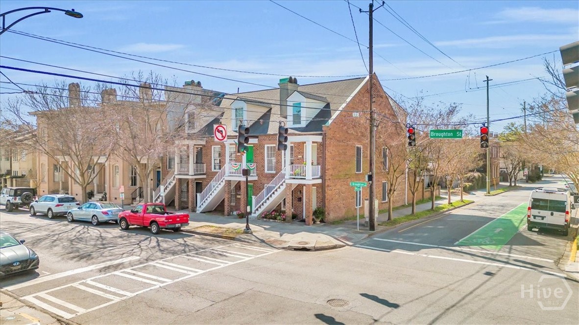 aerial view of townhouse