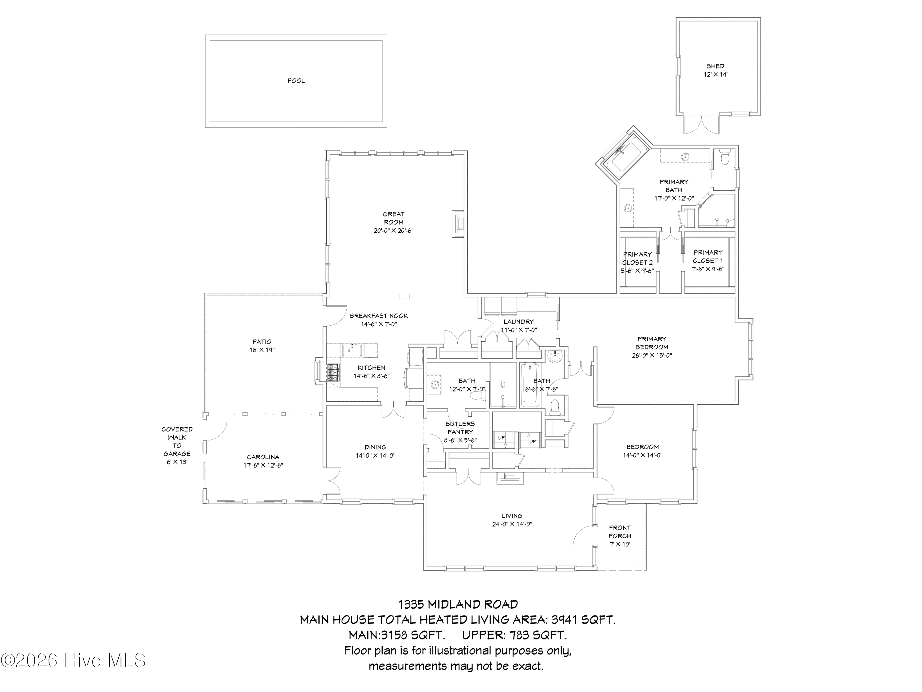 Exterior photo of 1335 Midland Road, Southern Pines, NC 28387. MLS: 100575295