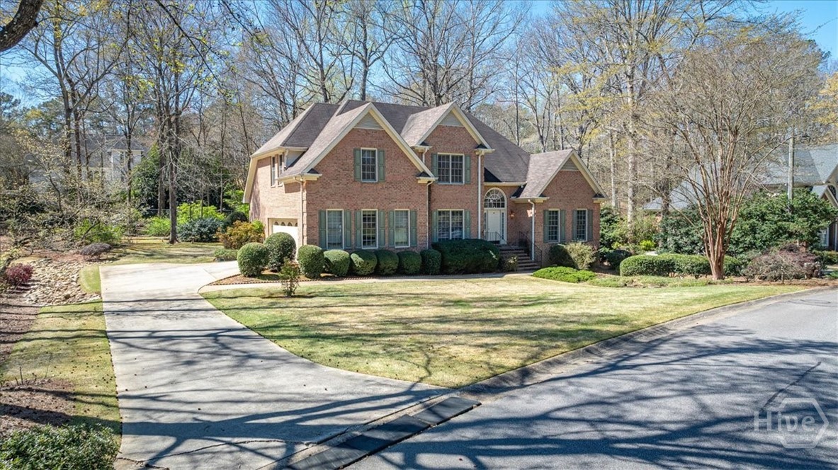 Drone photo of front and side of house