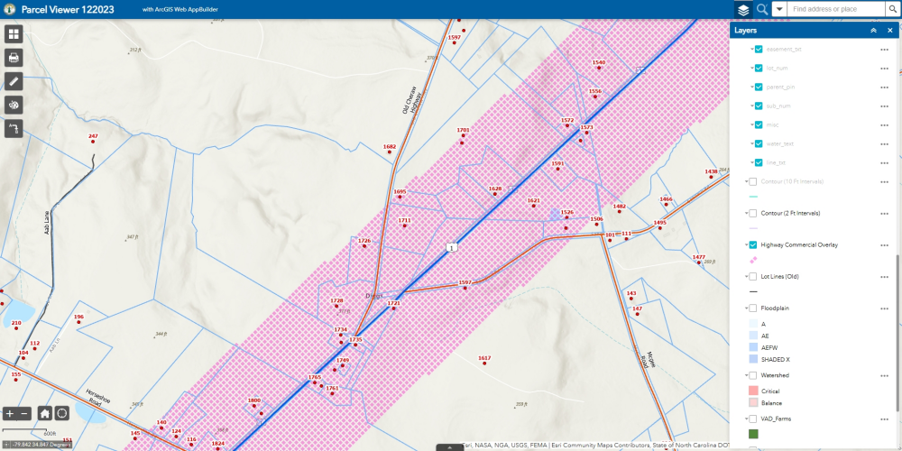 Commercial Overlay area