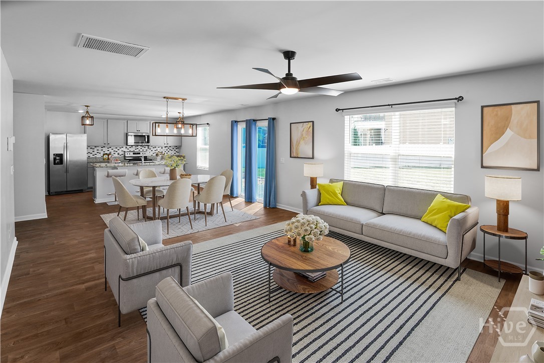 Virtually Staged Living Room