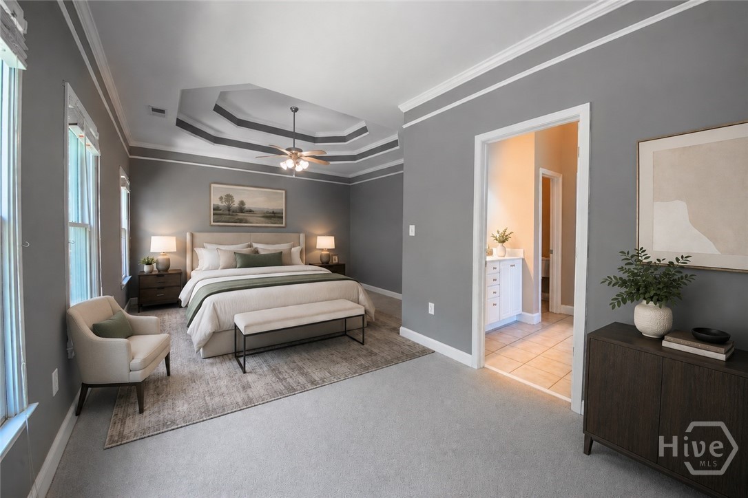 Virtually Staged Primary Bedroom