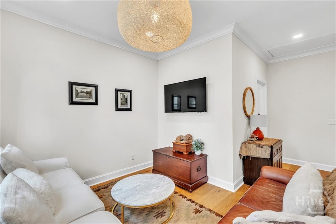 Private sitting area for upstairs suite.