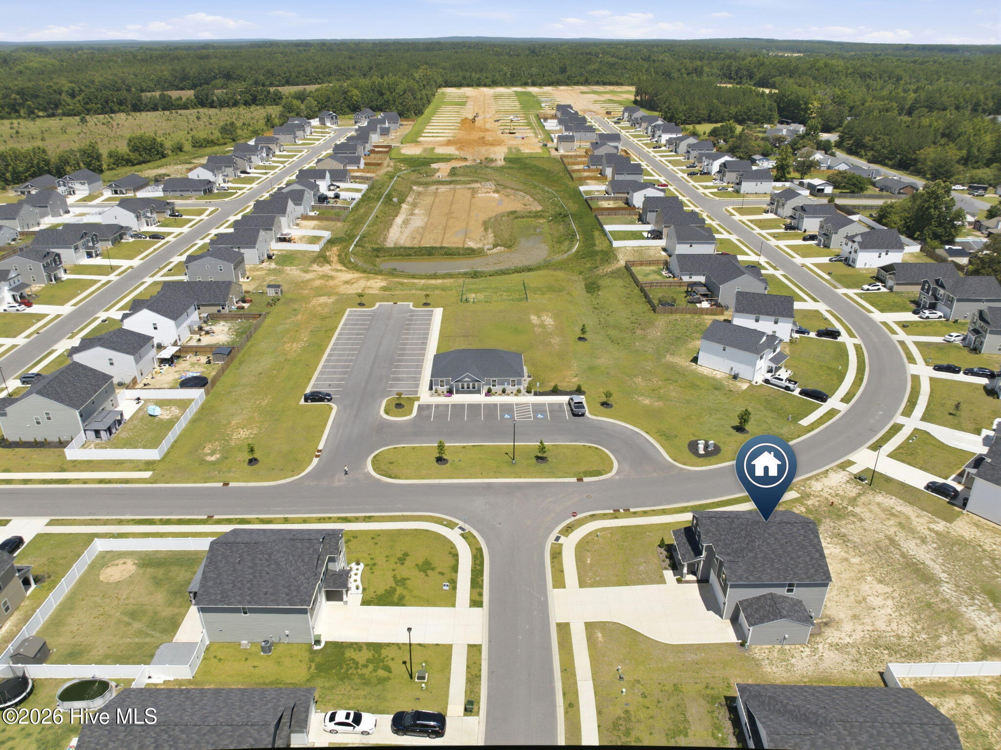 This was the model home at the entrance of the expanding subdivision.