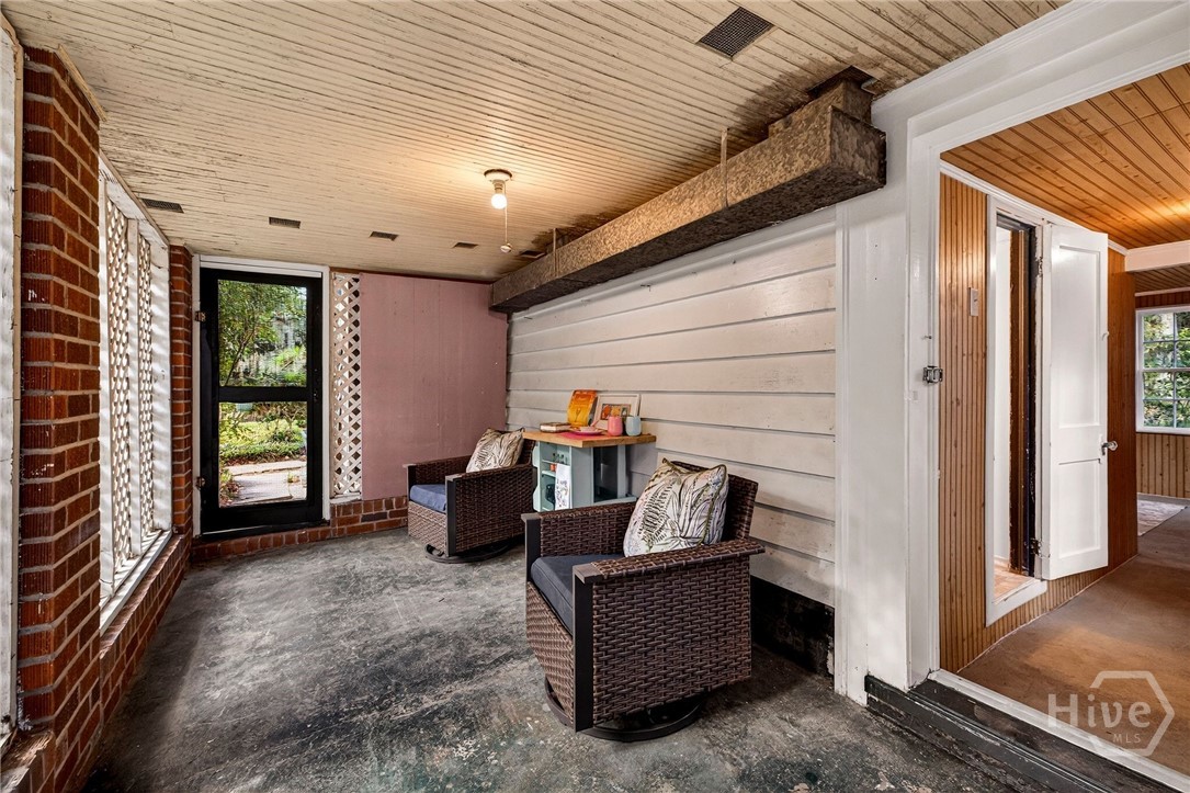 Downstairs Porch on the house