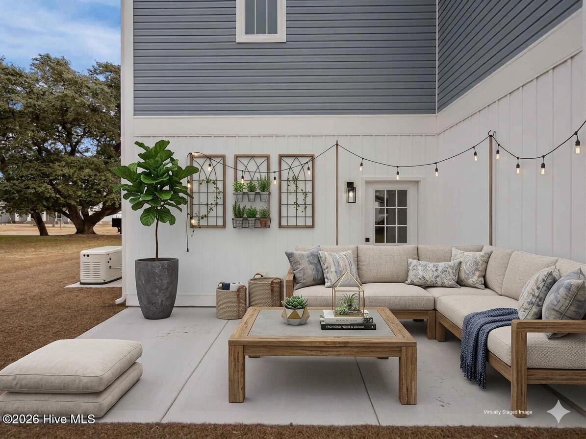 Virtually staged patio