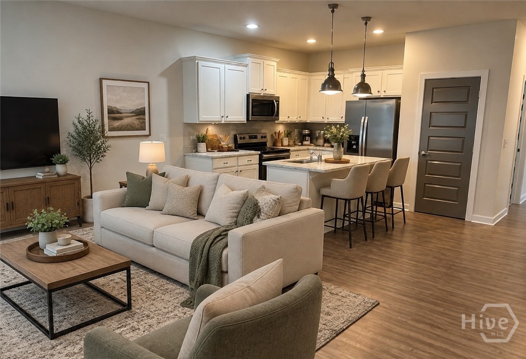 AI Generated Another view of open living/kitchen