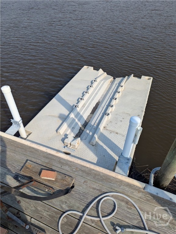 Private dock with boat slip