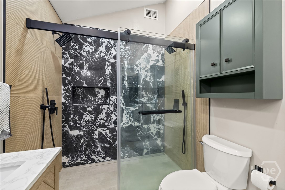 Primary bathroom with walk-in shower
