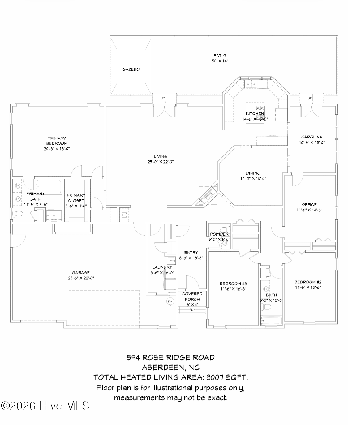 Exterior photo of 594 Rose Ridge Road, Aberdeen, NC 28315. MLS: 100605883