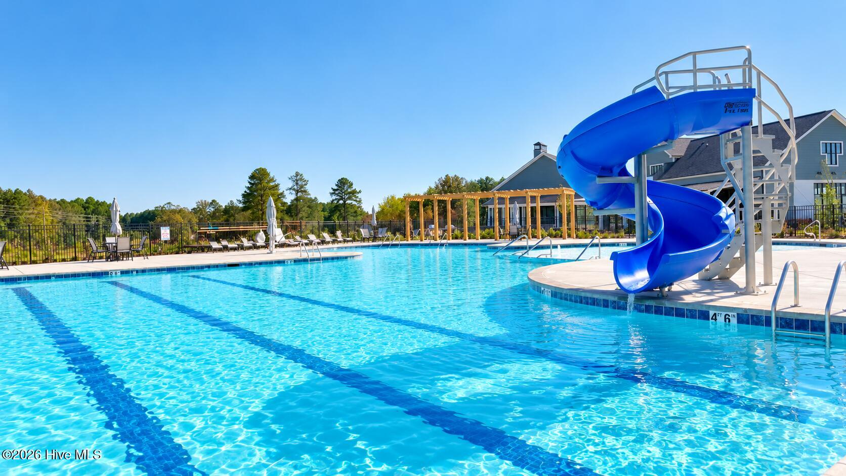 Community Pool with slide