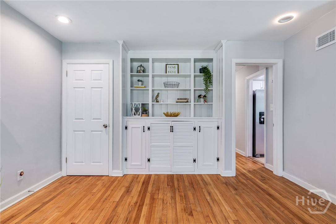 Built in book shelves