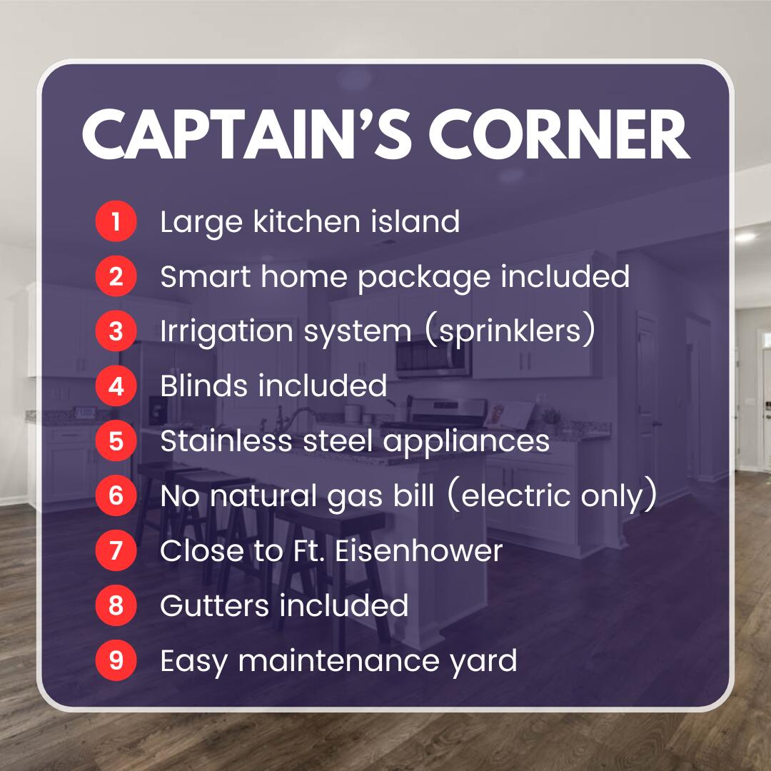Captain's Corner fact sheet