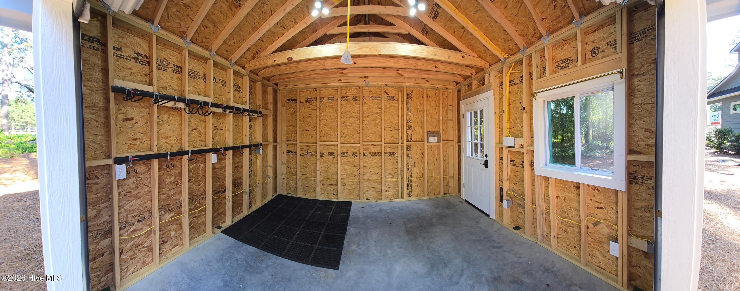 Interior of shed.