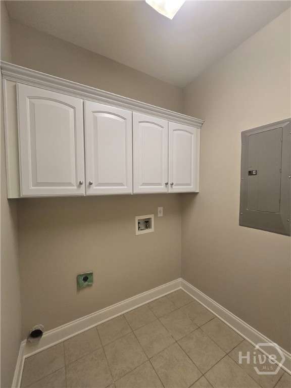 Laundry Room with Hook up for Washer and Dryer with overhead cabinets
