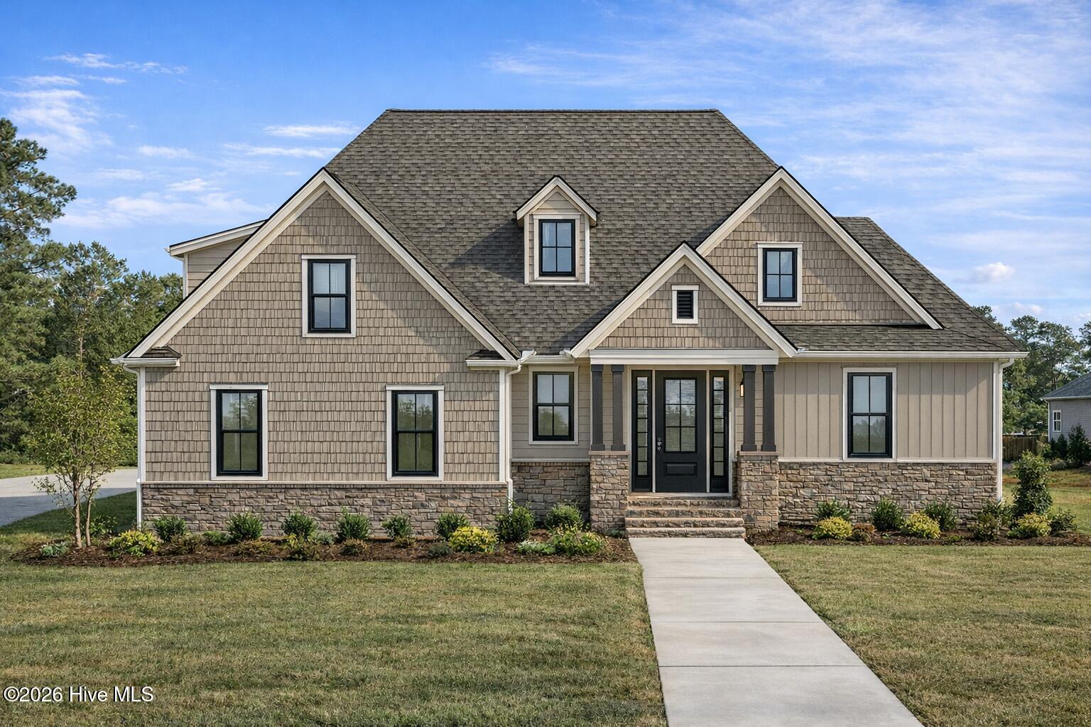 Proposed new construction in the highly desirable Crow Creek community, offering an exceptional blend of luxury, privacy, and resort-style living. Set on a private homesite backing to wooded views, this beautifully designed home will provide 2,630 square feet of thoughtfully planned living space with 3 bedrooms and 3.5 baths—ideal for retirees and golf enthusiasts seeking comfort, style, and low-maintenance living.Elegant finishes throughout include coffered ceilings, custom built-in shelving and cabinetry, and a covered outdoor living area complete with a fireplace—perfect for relaxing or entertaining year-round. The gourmet kitchen is the heart of the home, featuring a spacious island ideal for prep and gatherings, stainless steel appliances, tiled backsplash, and a generous pantry for effortless everyday living.The main-level owner's suite offers a peaceful retreat with a large walk-in closet and a spa-inspired ensuite bath featuring a tiled shower and double vanity. A second bedroom on the first floor is perfect for guests. Upstairs, you'll find a versatile loft, a third bedroom, and a full bath—ideal for visiting family, a home office, fitness space, or media room.The three-bay, side-load garage provides ample room for two vehicles plus a golf cart, with extra space for hobbies or storage.Crow Creek is an amenity-rich, gated community offering a clubhouse, pool, tennis courts, on-site restaurant, and optional golf memberships. Located just minutes from Sunset Beach, fine dining, and premier shopping, with easy access to both Myrtle Beach and Wilmington, this is a rare opportunity to enjoy upscale coastal living where you can truly golf year-round.