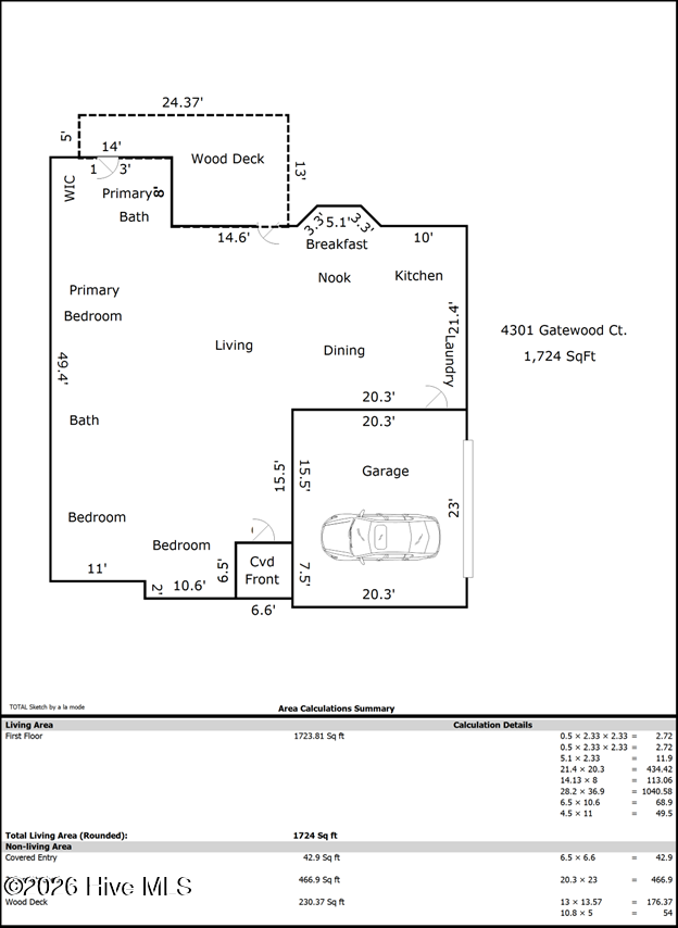 Exterior photo of 4301 Gatewood Court, Wilmington, NC 28405. MLS: 100572952